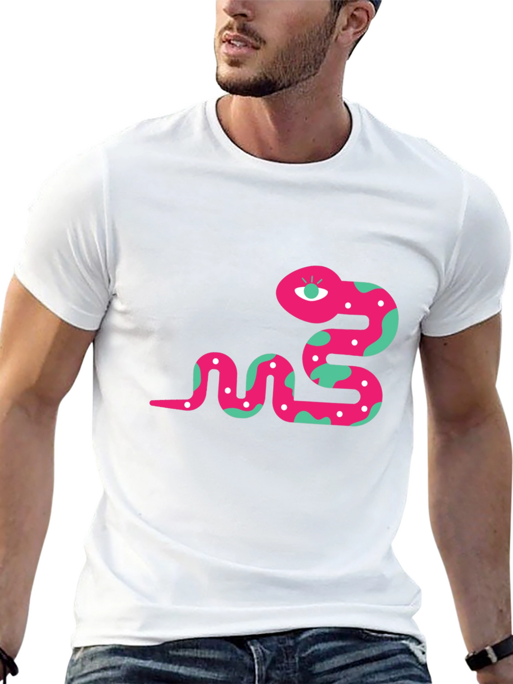 Funky Snake Graphic Tee - Black
