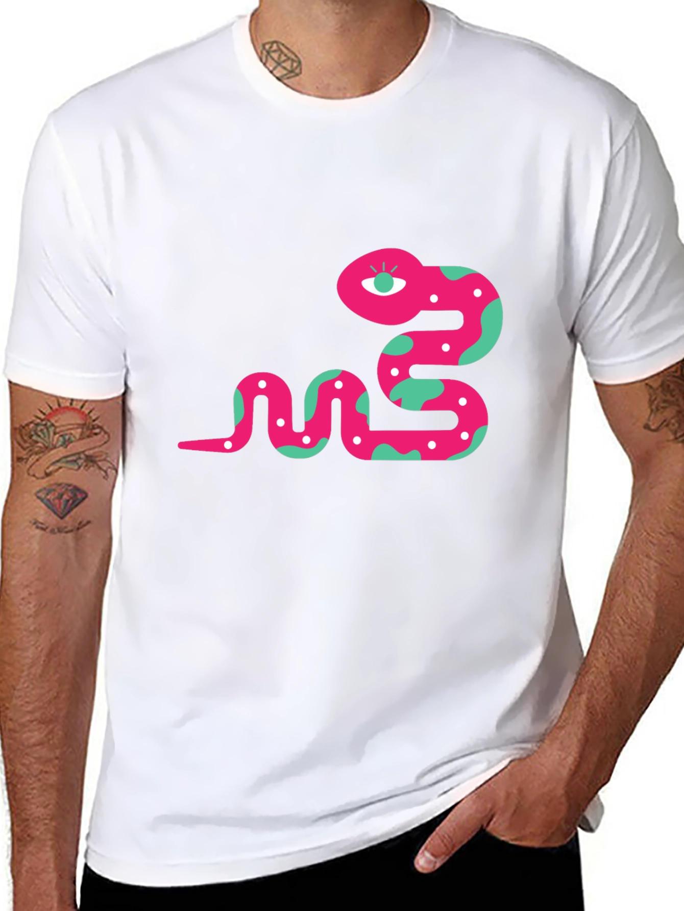 Funky Snake Graphic Tee - Black