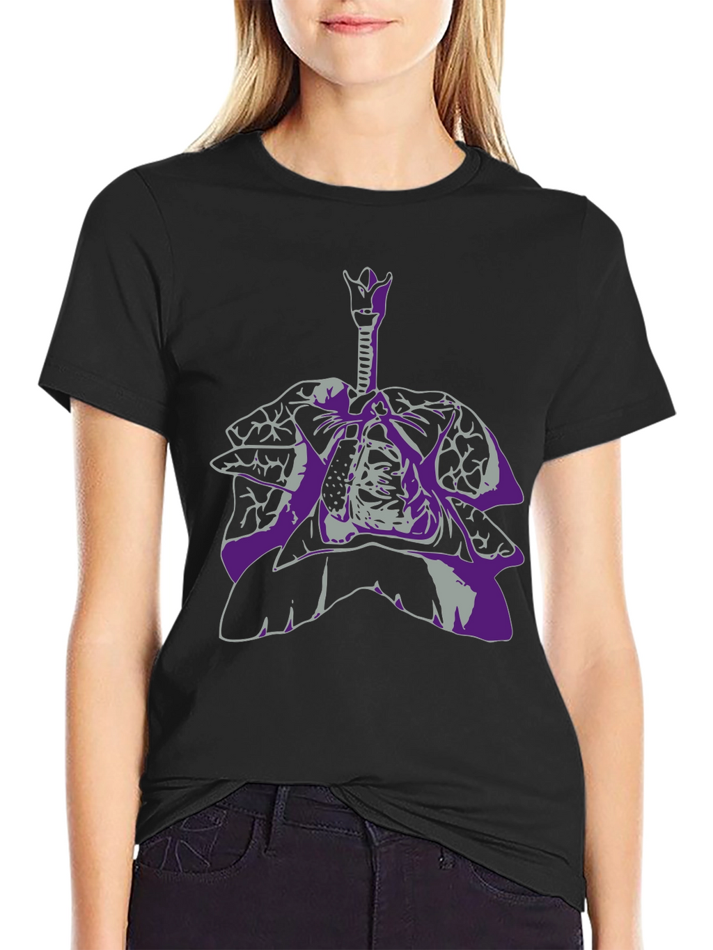 Anatomical Lungs Graphic Tee - Unique Design