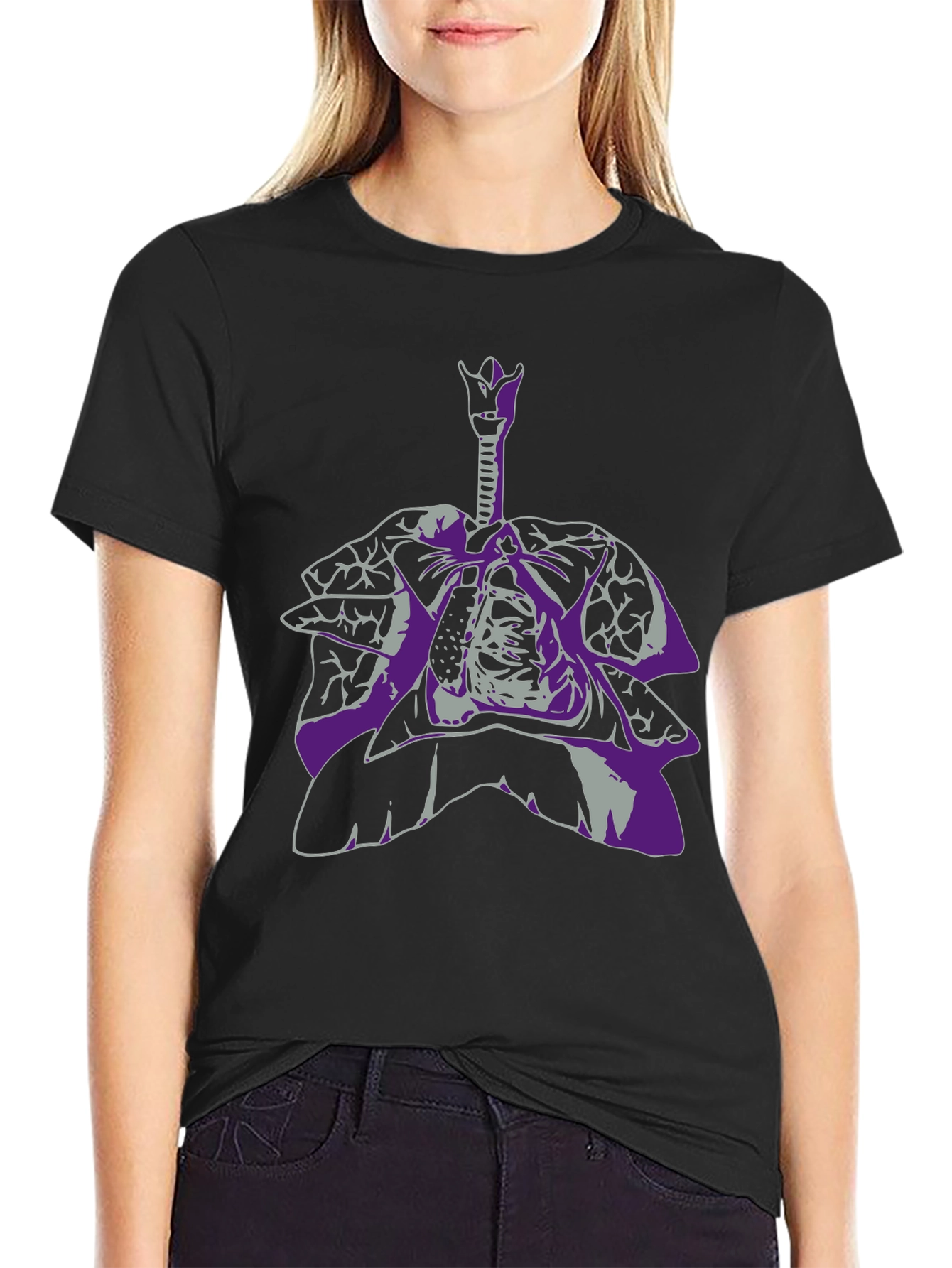 Anatomical Lungs Graphic Tee - Unique Design
