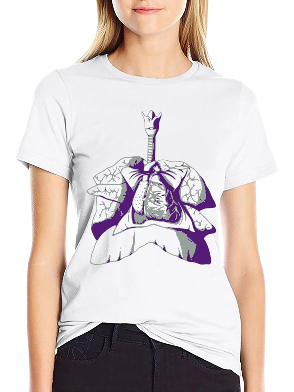 Anatomical Lungs Graphic Tee - Unique Design