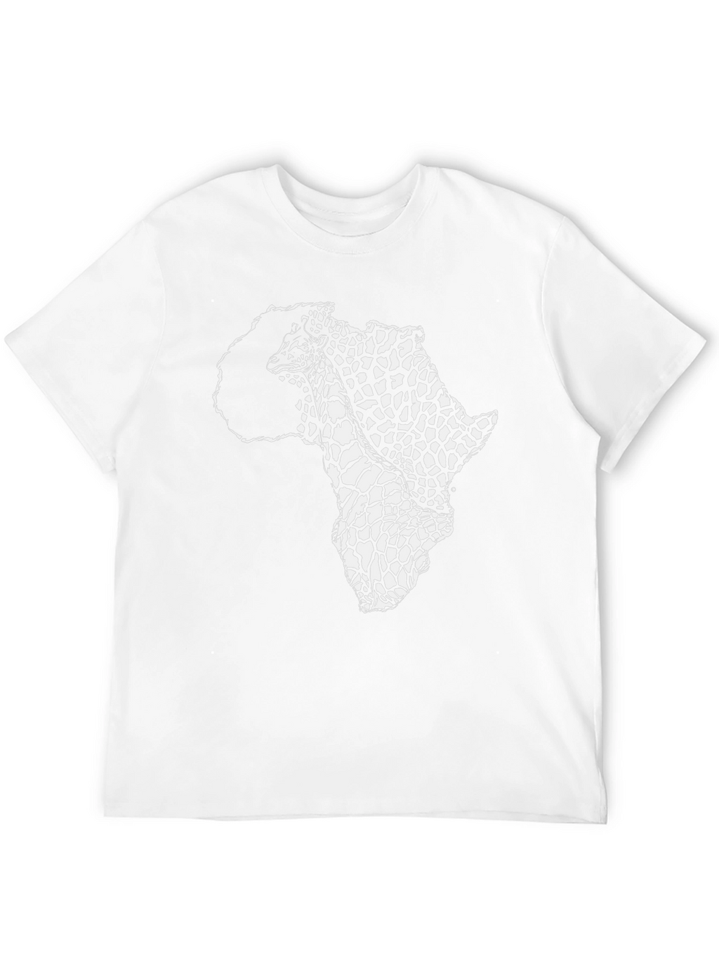 Africa Print Crew Neck T-Shirt - Black