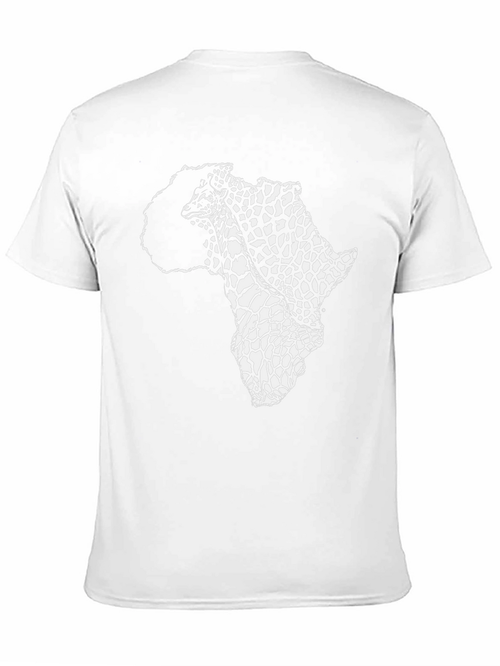 Africa Print Crew Neck T-Shirt - Black