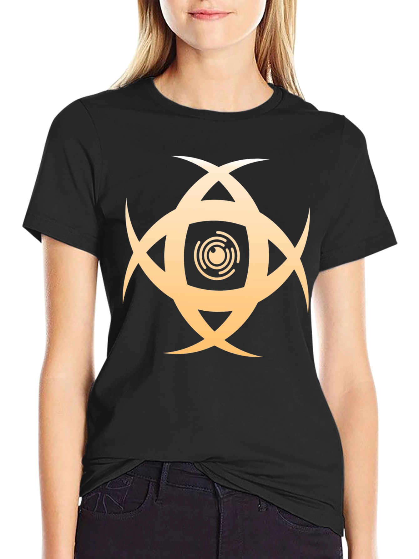 Eye Symbol Graphic Black T-Shirt