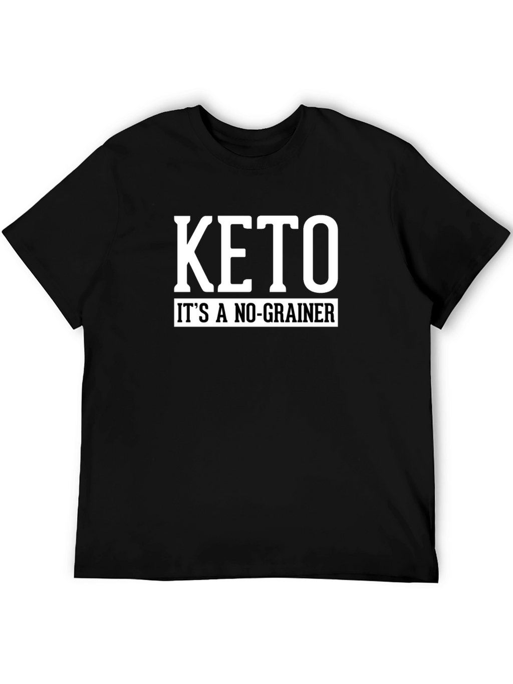 Keto Its A No-Grainer Black T-Shirt