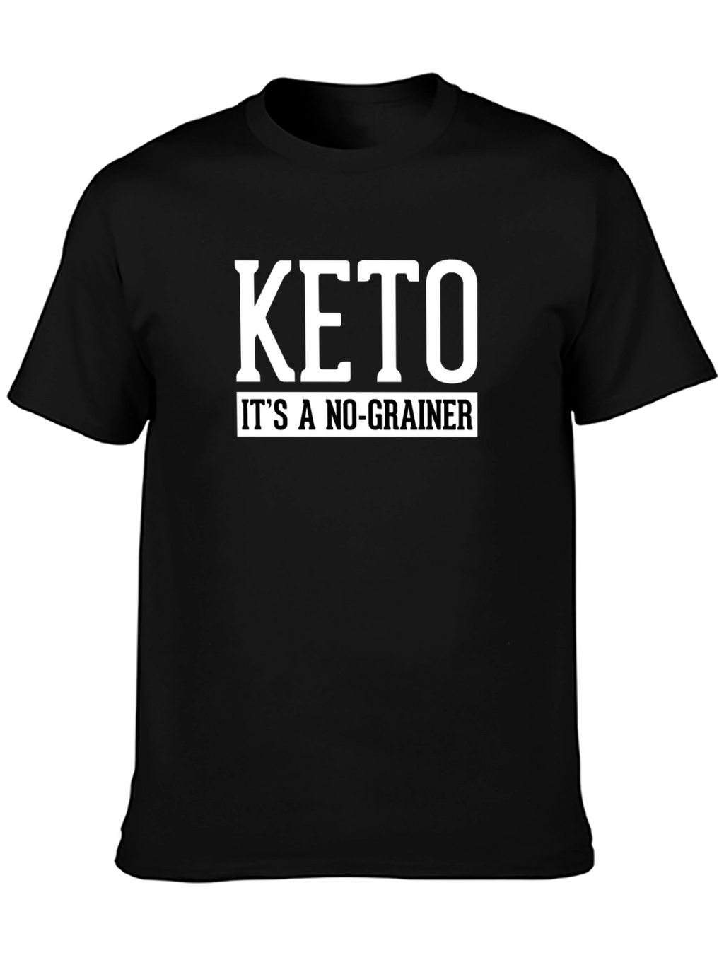 Keto Its A No-Grainer Black T-Shirt