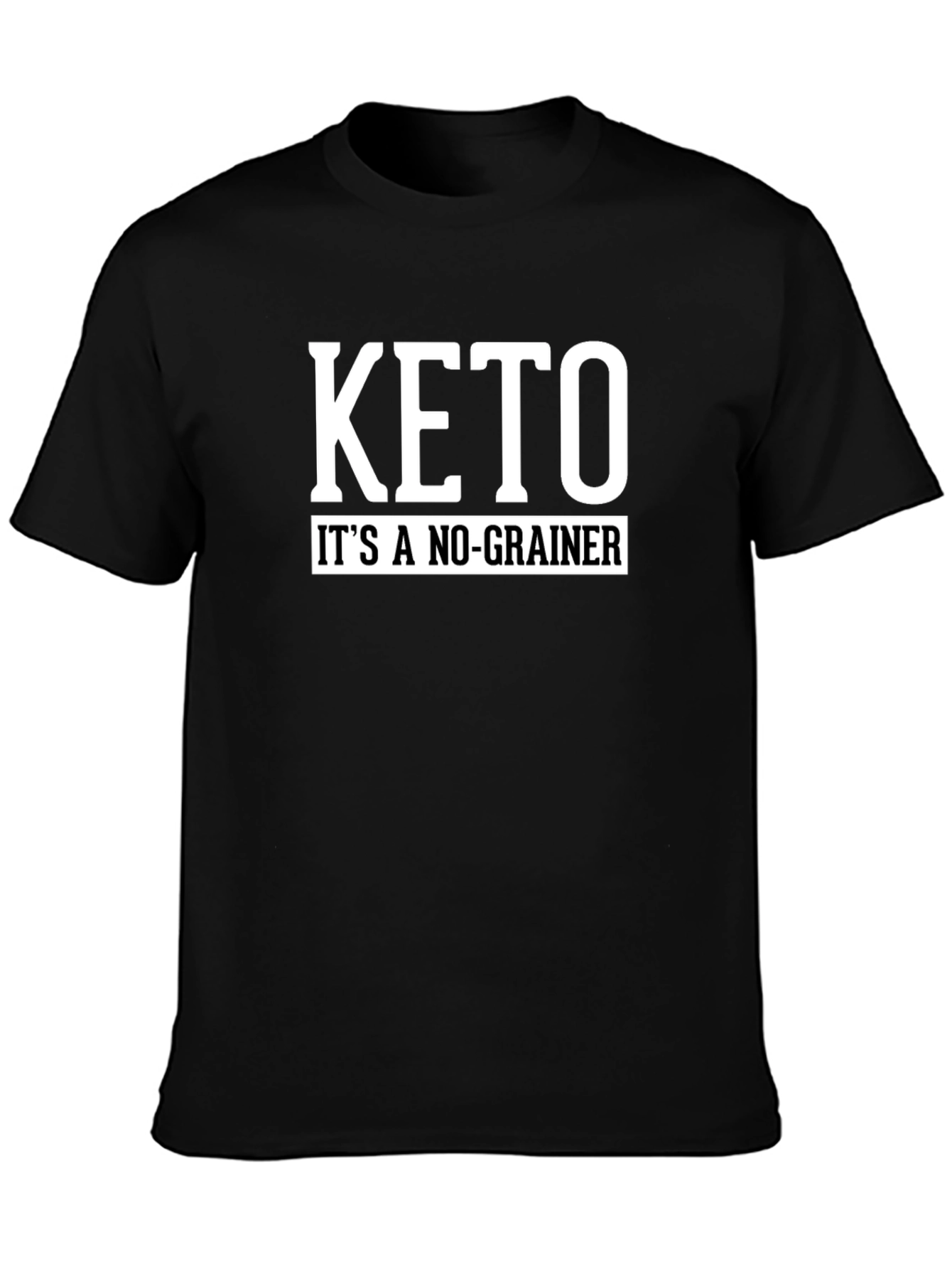 Keto Its A No-Grainer Black T-Shirt