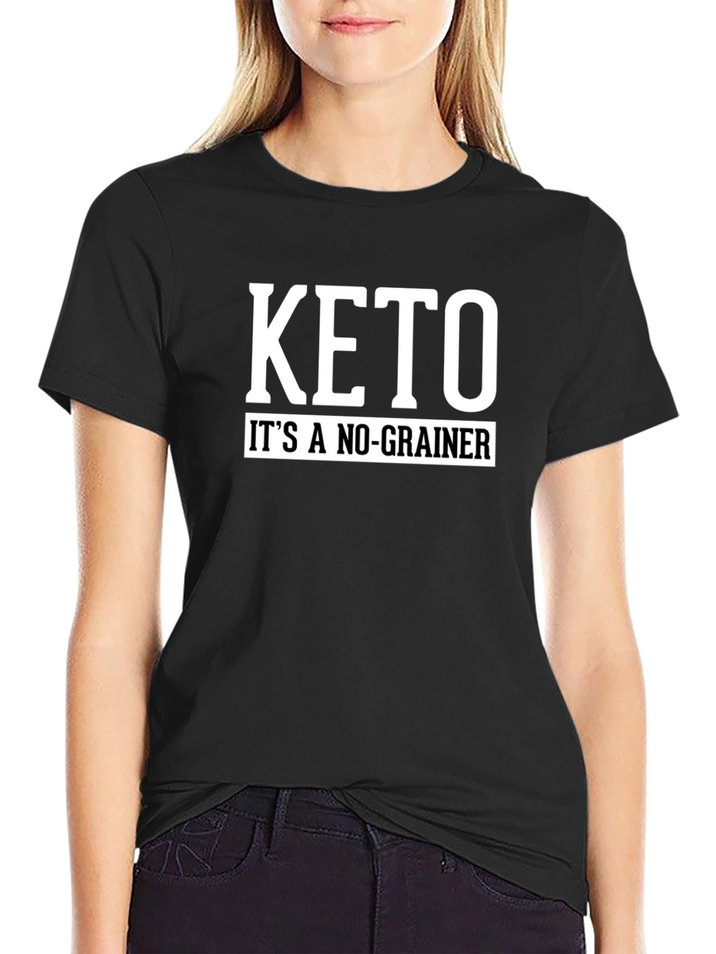 Keto Its A No-Grainer Black T-Shirt