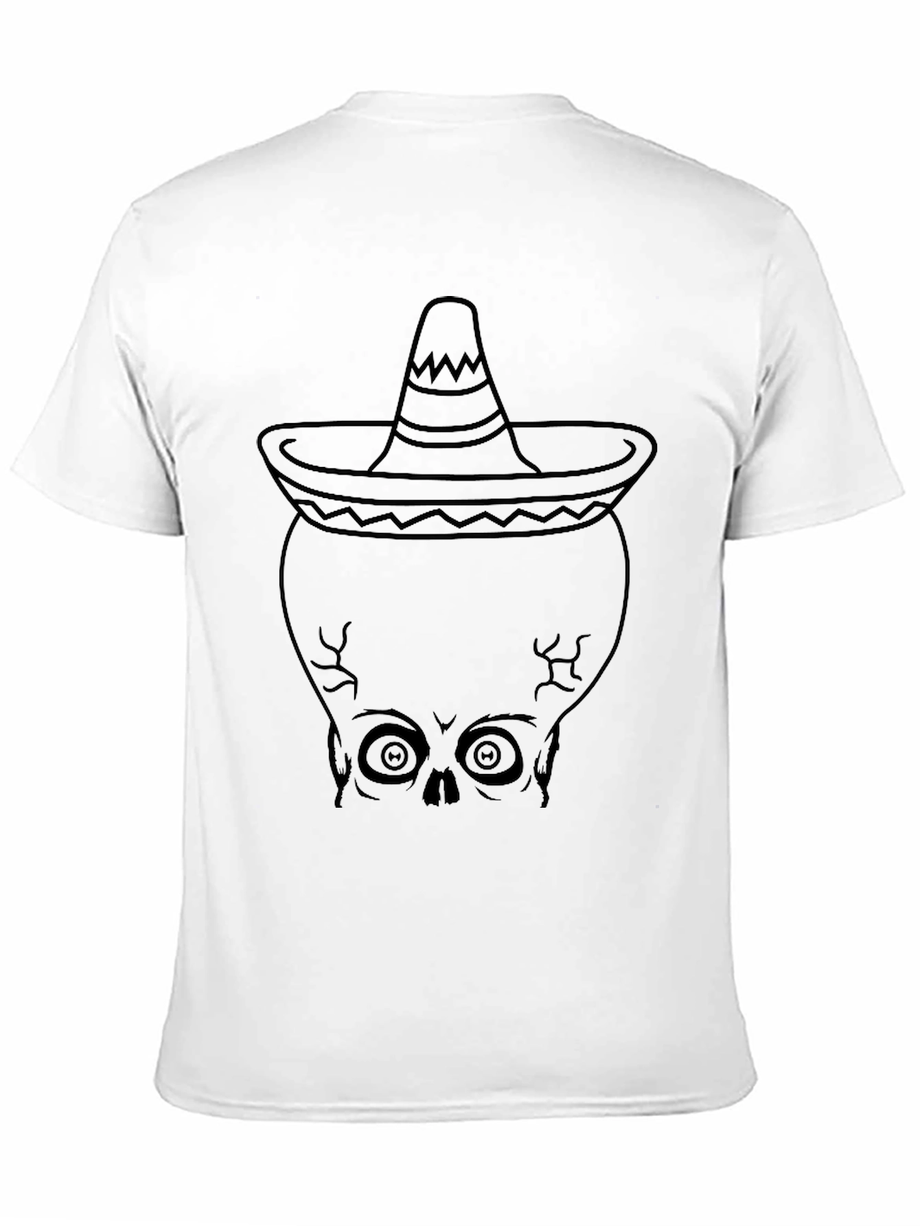 Skull Sombrero Black T-Shirt - Graphic Tee
