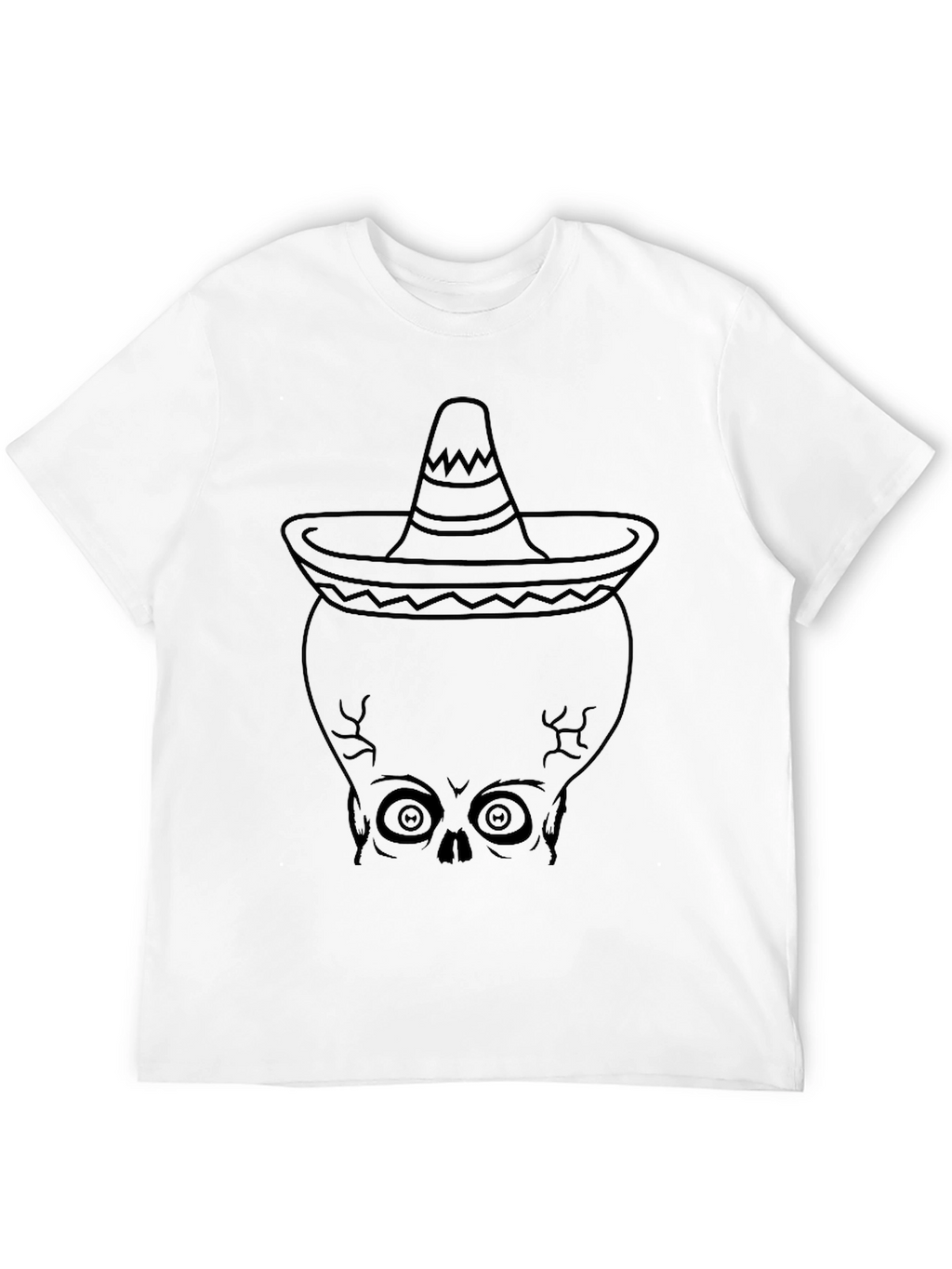 Skull Sombrero Black T-Shirt - Graphic Tee