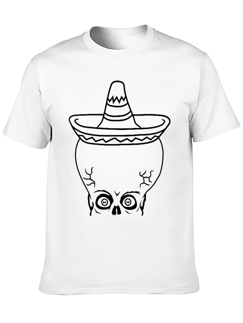 Skull Sombrero Black T-Shirt - Graphic Tee