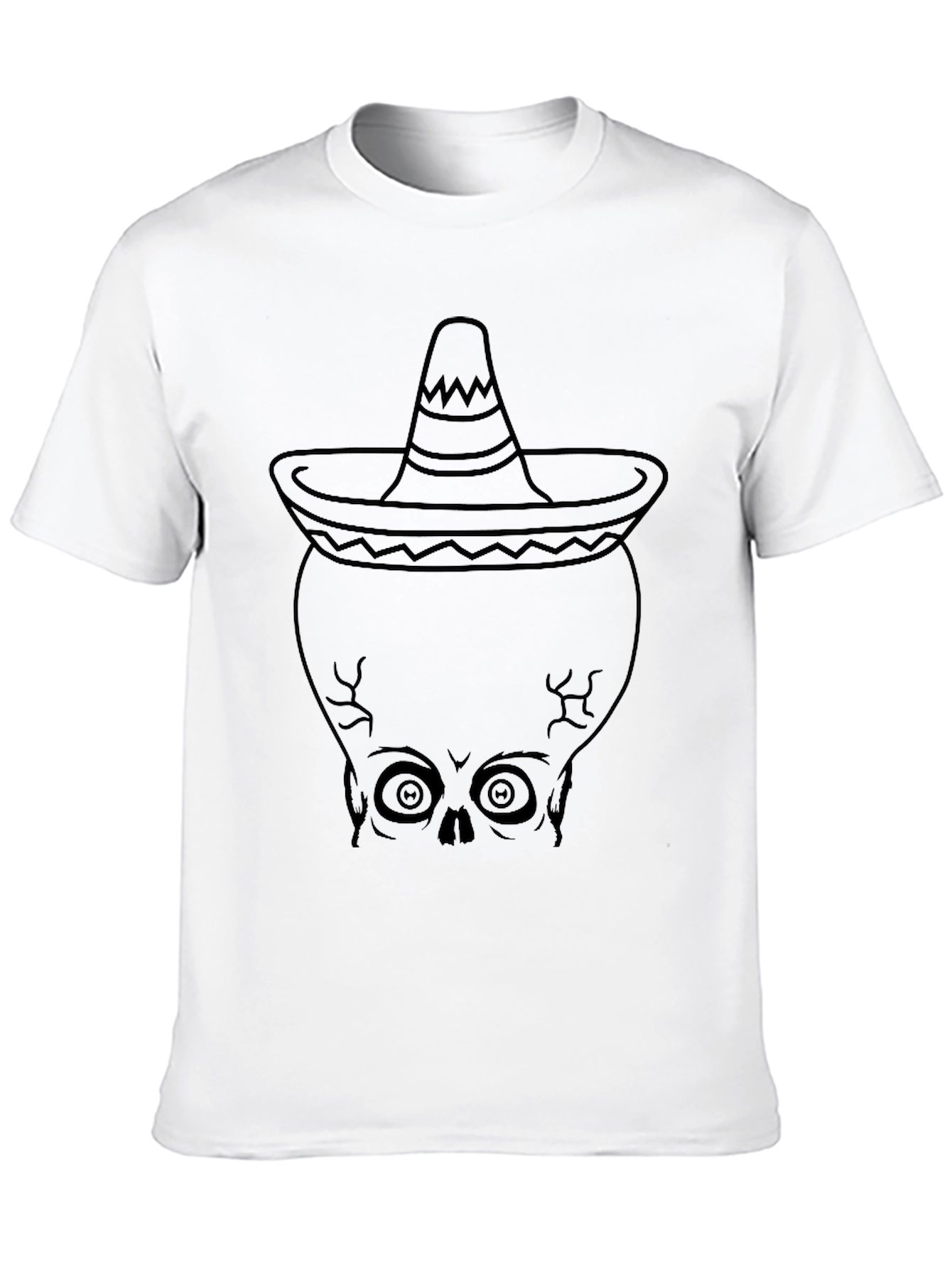 Skull Sombrero Black T-Shirt - Graphic Tee