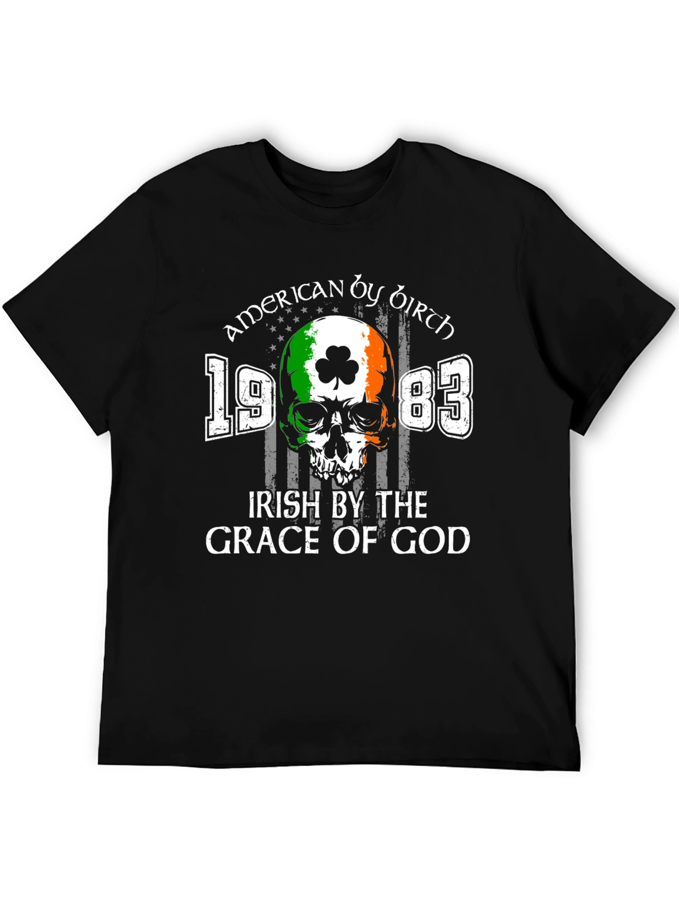 American by Birth Irish by the Grace of God Graphic T-Shirt