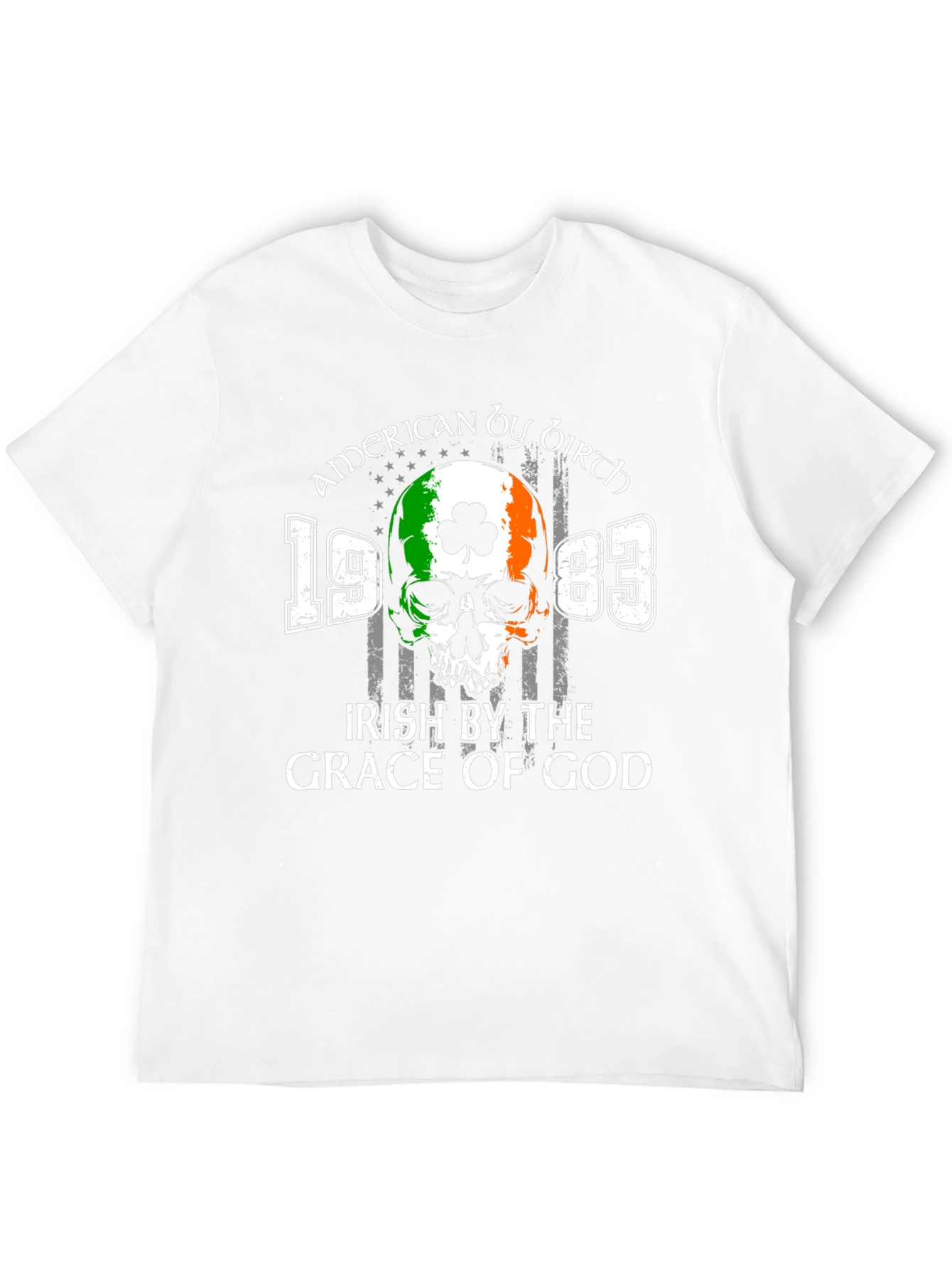 American by Birth Irish by the Grace of God Graphic T-Shirt