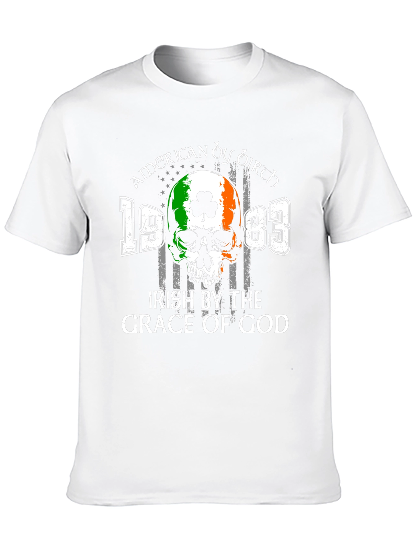 American by Birth Irish by the Grace of God Graphic T-Shirt