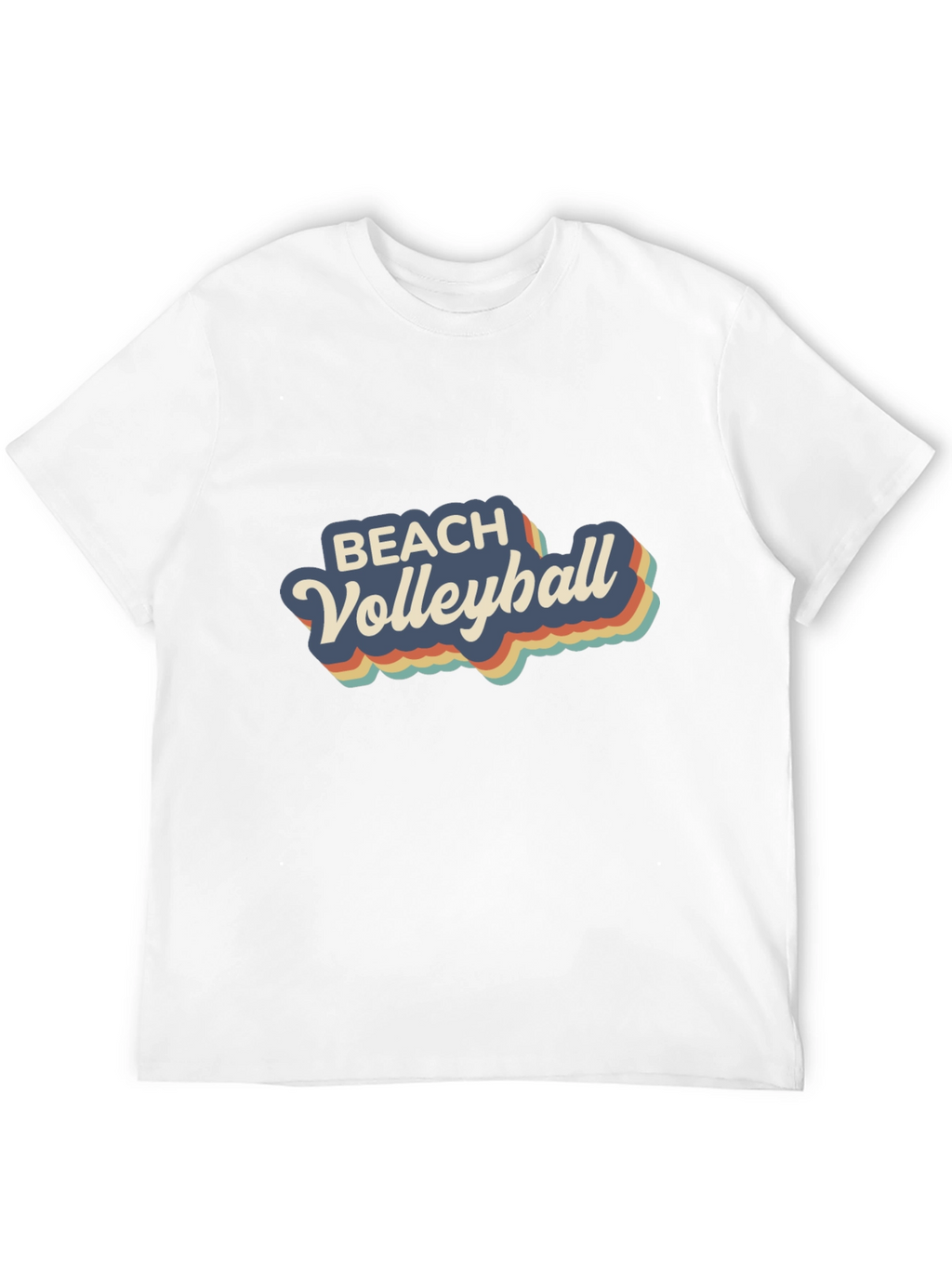Retro Beach Volleyball Graphic T-Shirt