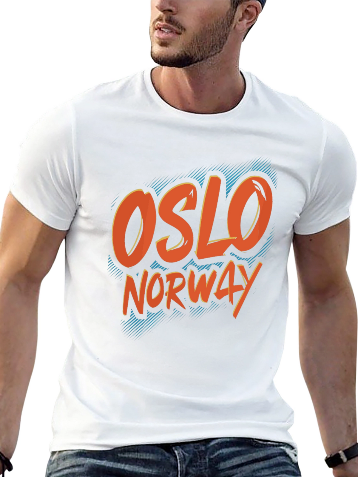 Oslo Norway Graphic Tee -  Retro Style City T-Shirt