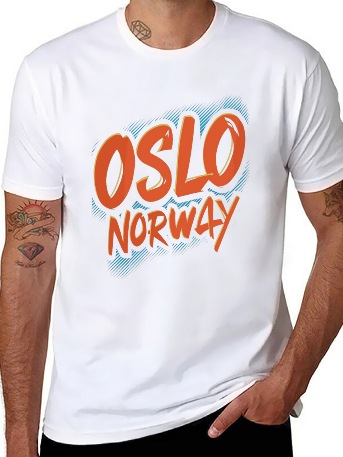 Oslo Norway Graphic Tee -  Retro Style City T-Shirt