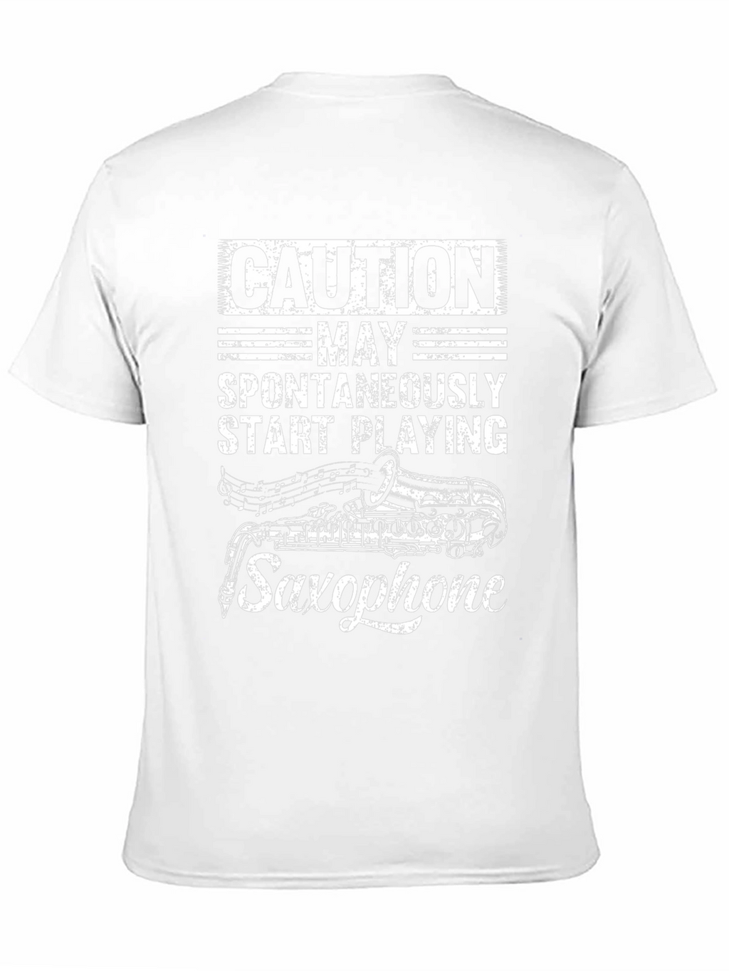 Caution May Spontaneously Play Saxophone T-Shirt