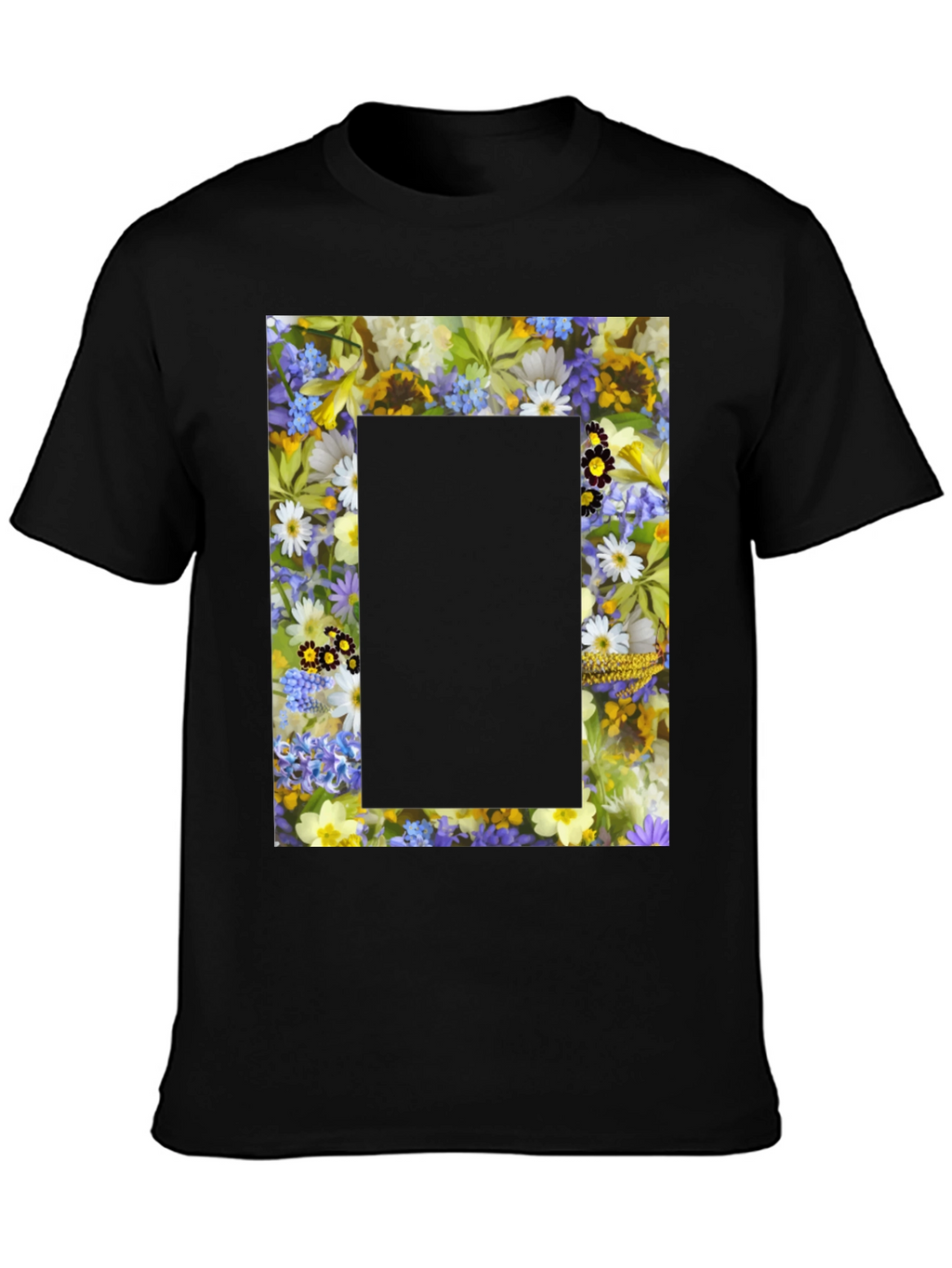 Floral Framed Graphic T-Shirt - Unique Design