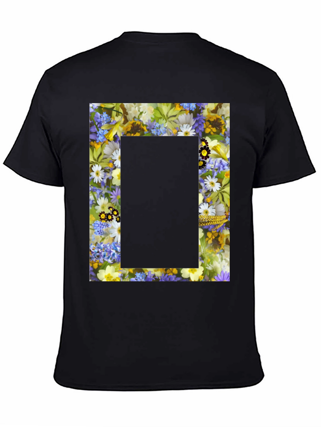 Floral Framed Graphic T-Shirt - Unique Design