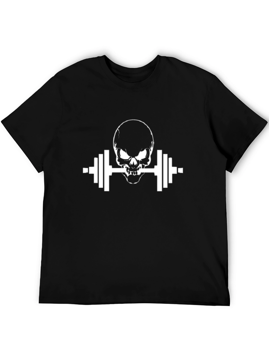 Skull Barbell Black T-Shirt