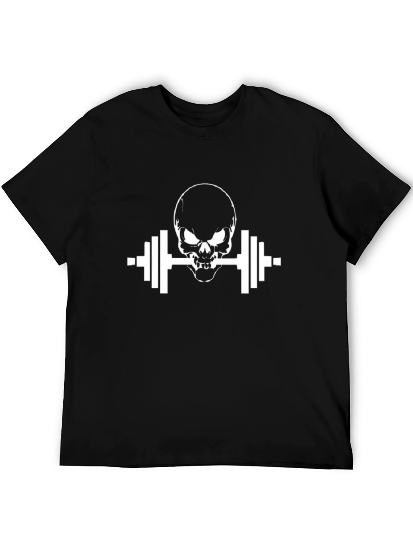 Skull Barbell Black T-Shirt