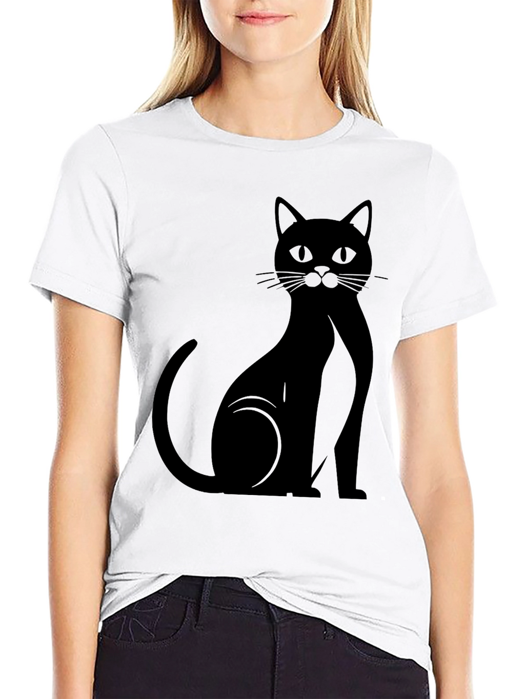 Black Cat Graphic T-Shirt - Stylish & Comfortable