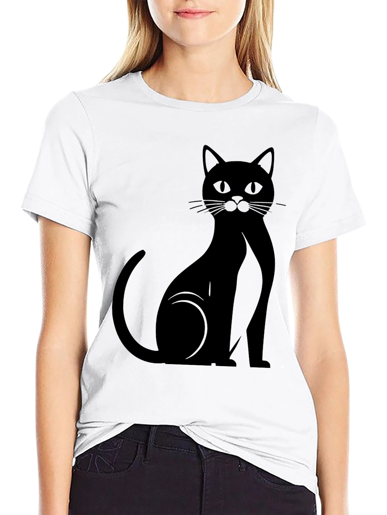 Black Cat Graphic T-Shirt - Stylish & Comfortable