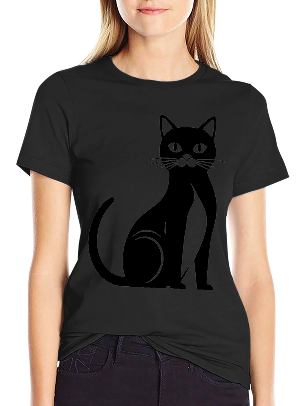 Black Cat Graphic T-Shirt - Stylish & Comfortable