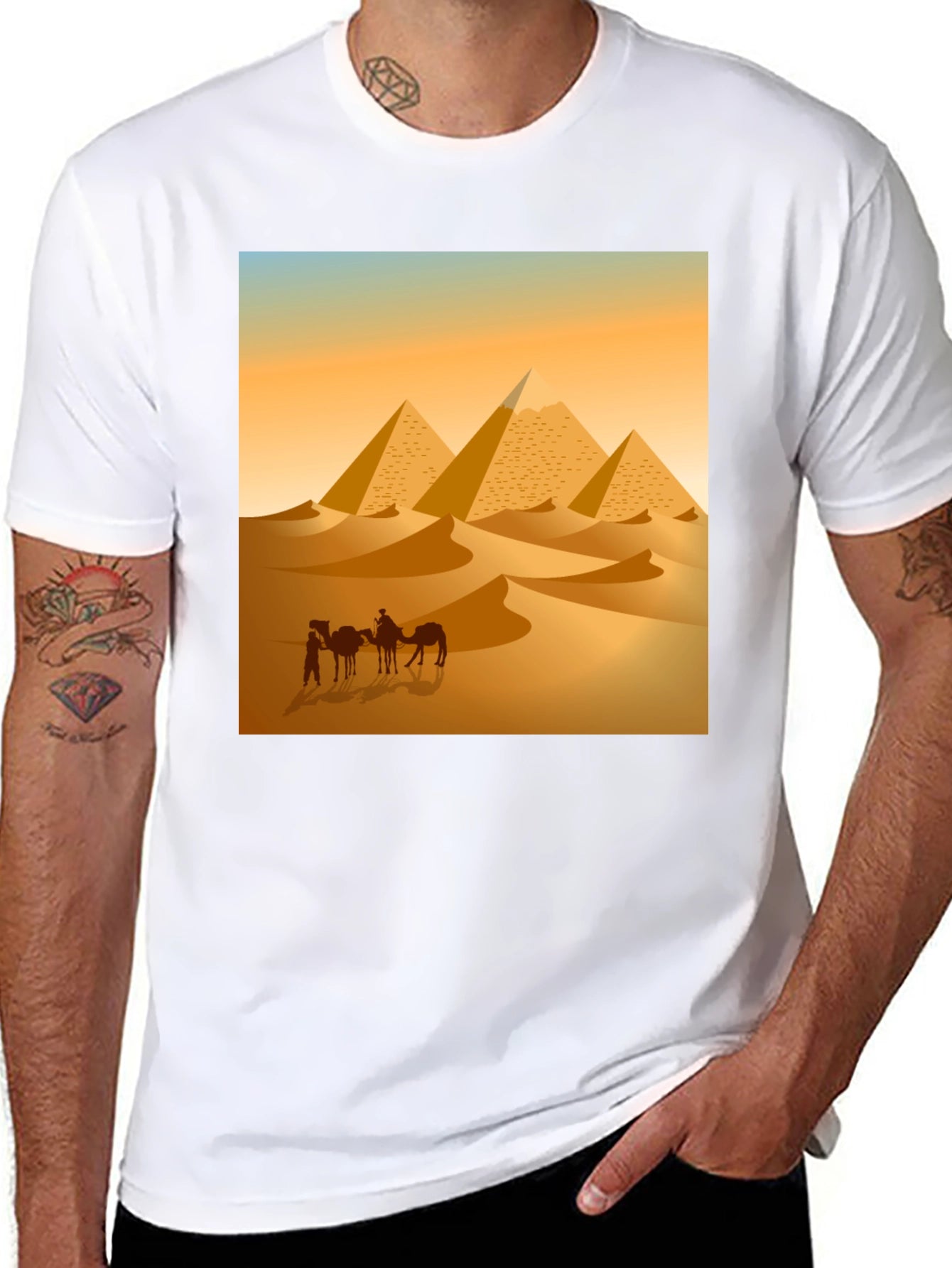 Egyptian Pyramid Desert Graphic Tee