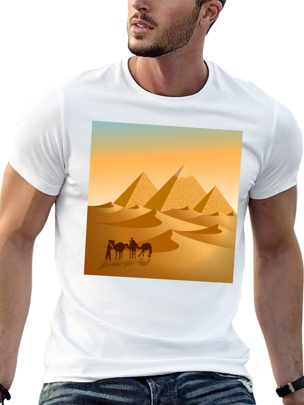 Egyptian Pyramid Desert Graphic Tee