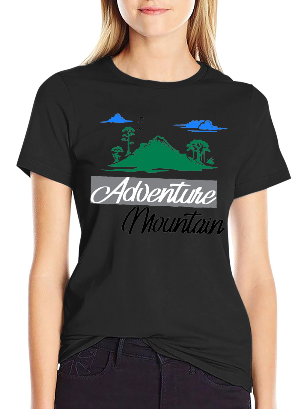 Adventure Mountain Graphic Tee - Black T-Shirt
