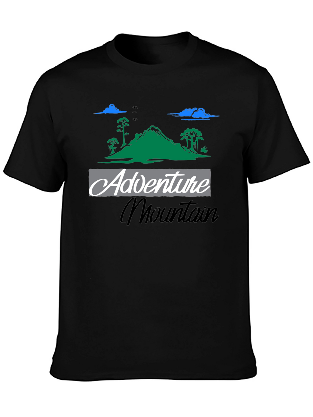 Adventure Mountain Graphic Tee - Black T-Shirt