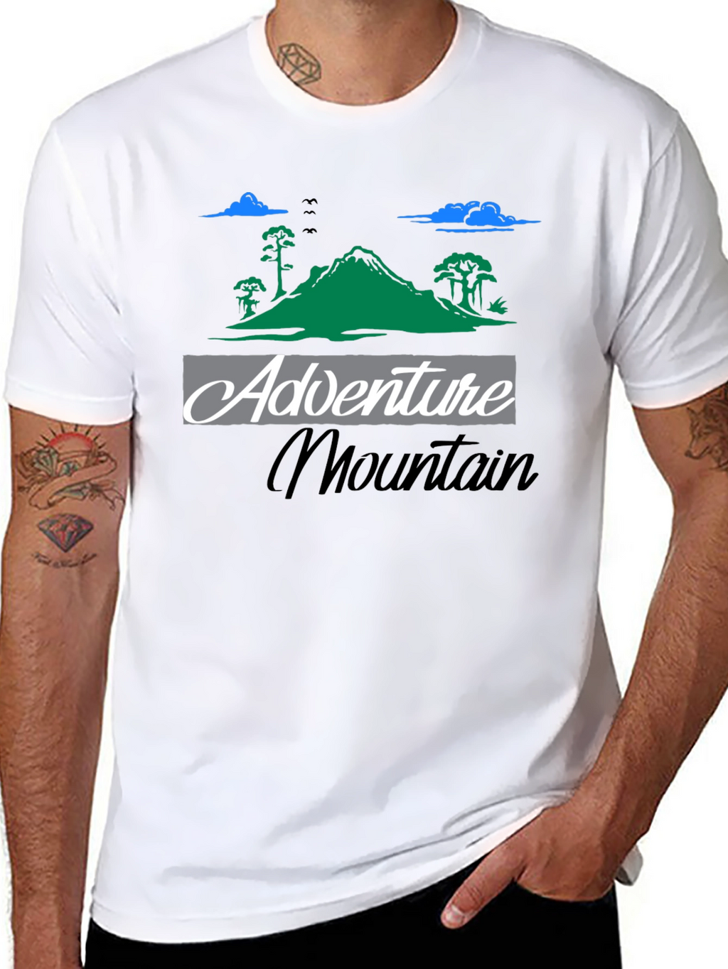 Adventure Mountain Graphic Tee - Black T-Shirt