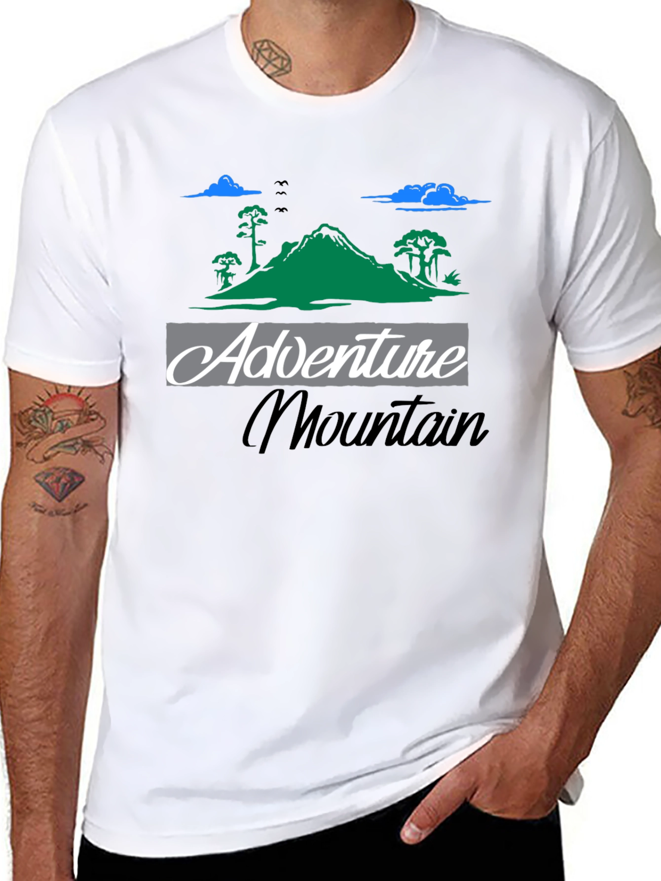 Adventure Mountain Graphic Tee - Black T-Shirt
