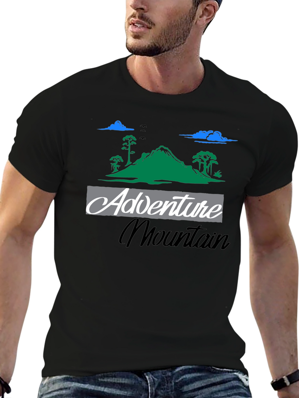 Adventure Mountain Graphic Tee - Black T-Shirt