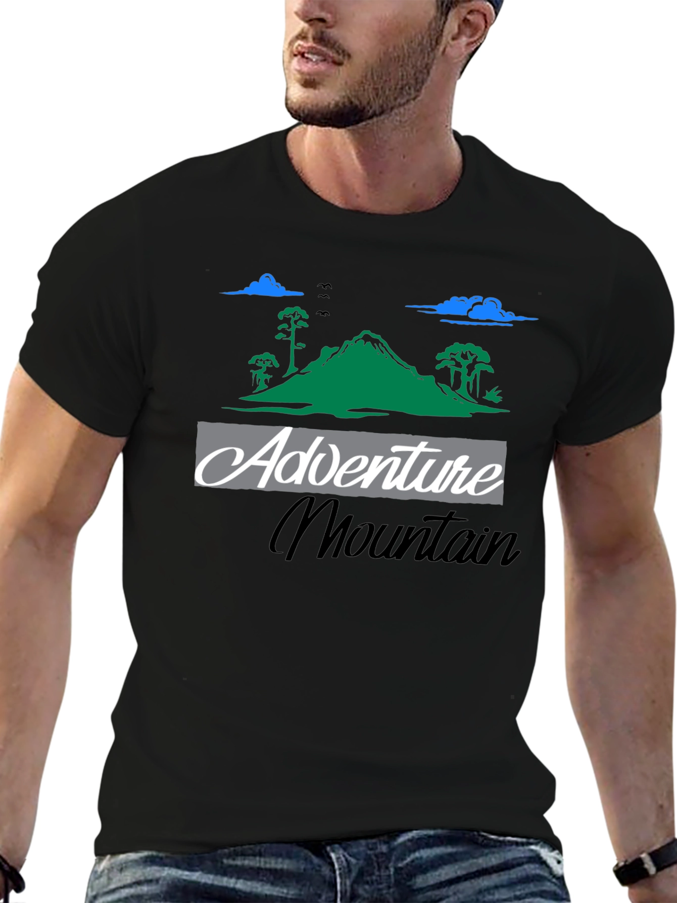 Adventure Mountain Graphic Tee - Black T-Shirt