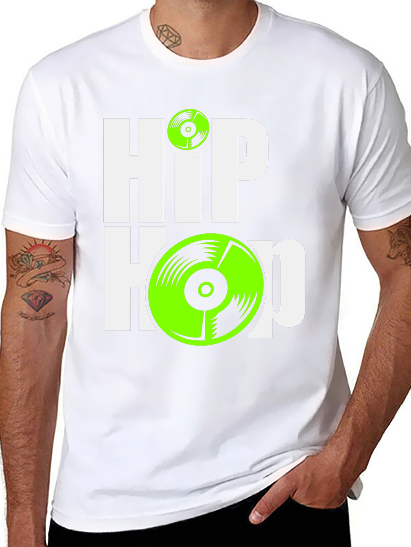 Hip Hop Vinyl Graphic Tee - Cool Music Lover T-Shirt