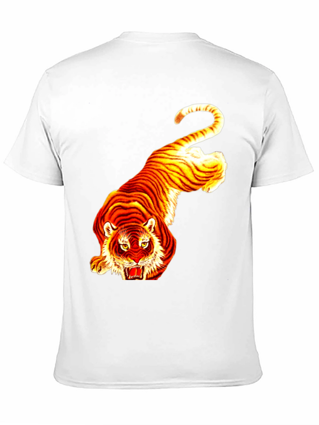 Tiger Graphic Print Black Tee