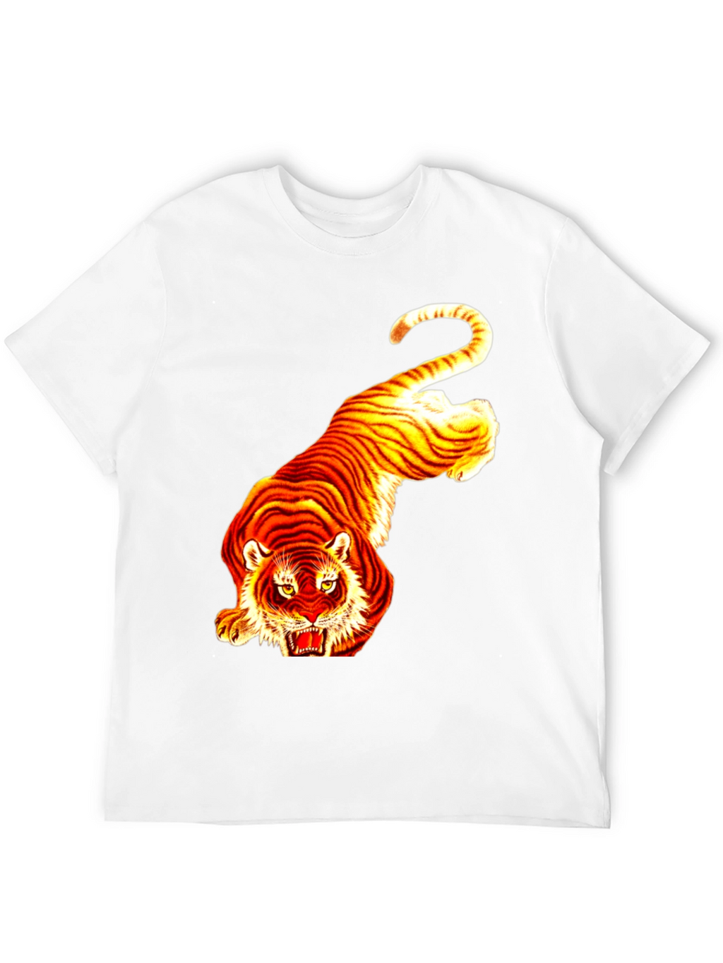 Tiger Graphic Print Black Tee