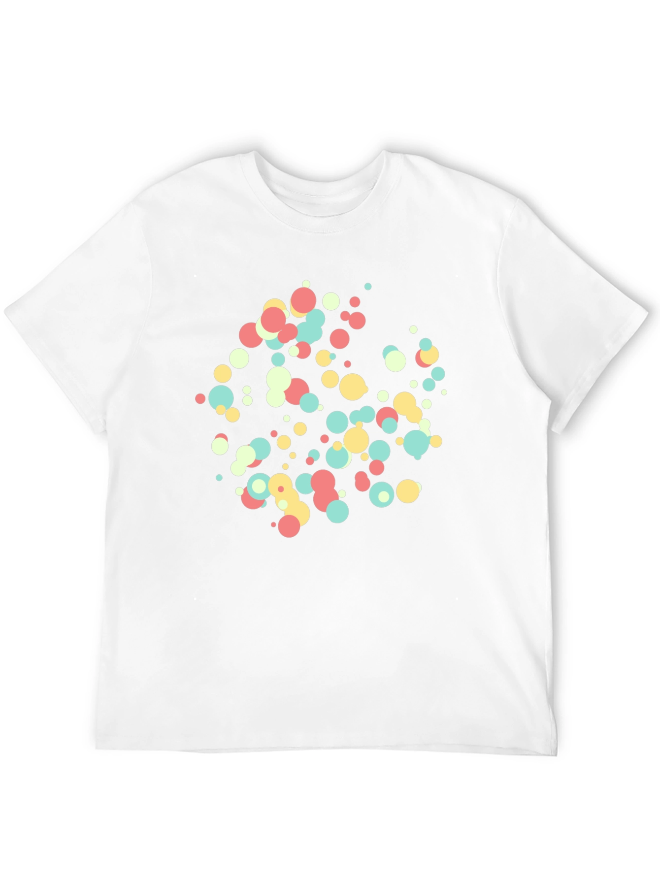 Colorful Dot Circle Graphic Black T-Shirt