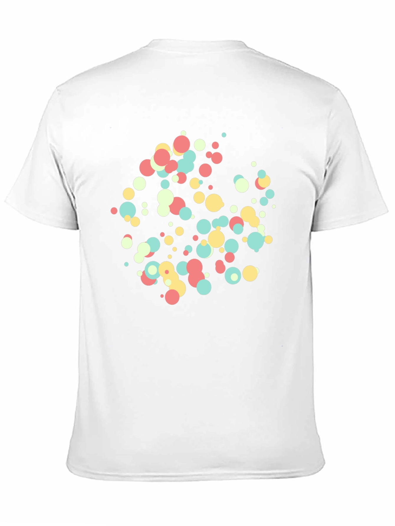 Colorful Dot Circle Graphic Black T-Shirt