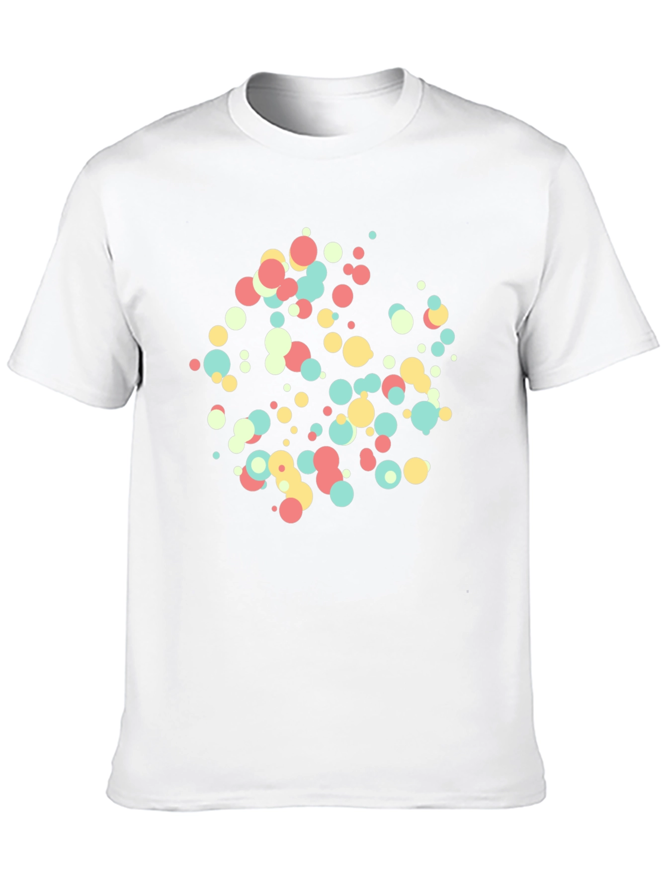 Colorful Dot Circle Graphic Black T-Shirt