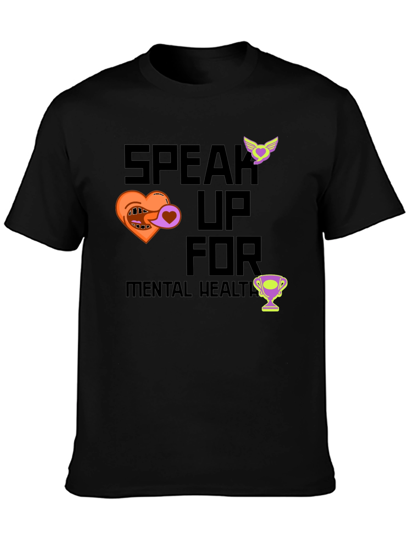 Speak Up for Mental Health Black Graphic Tee