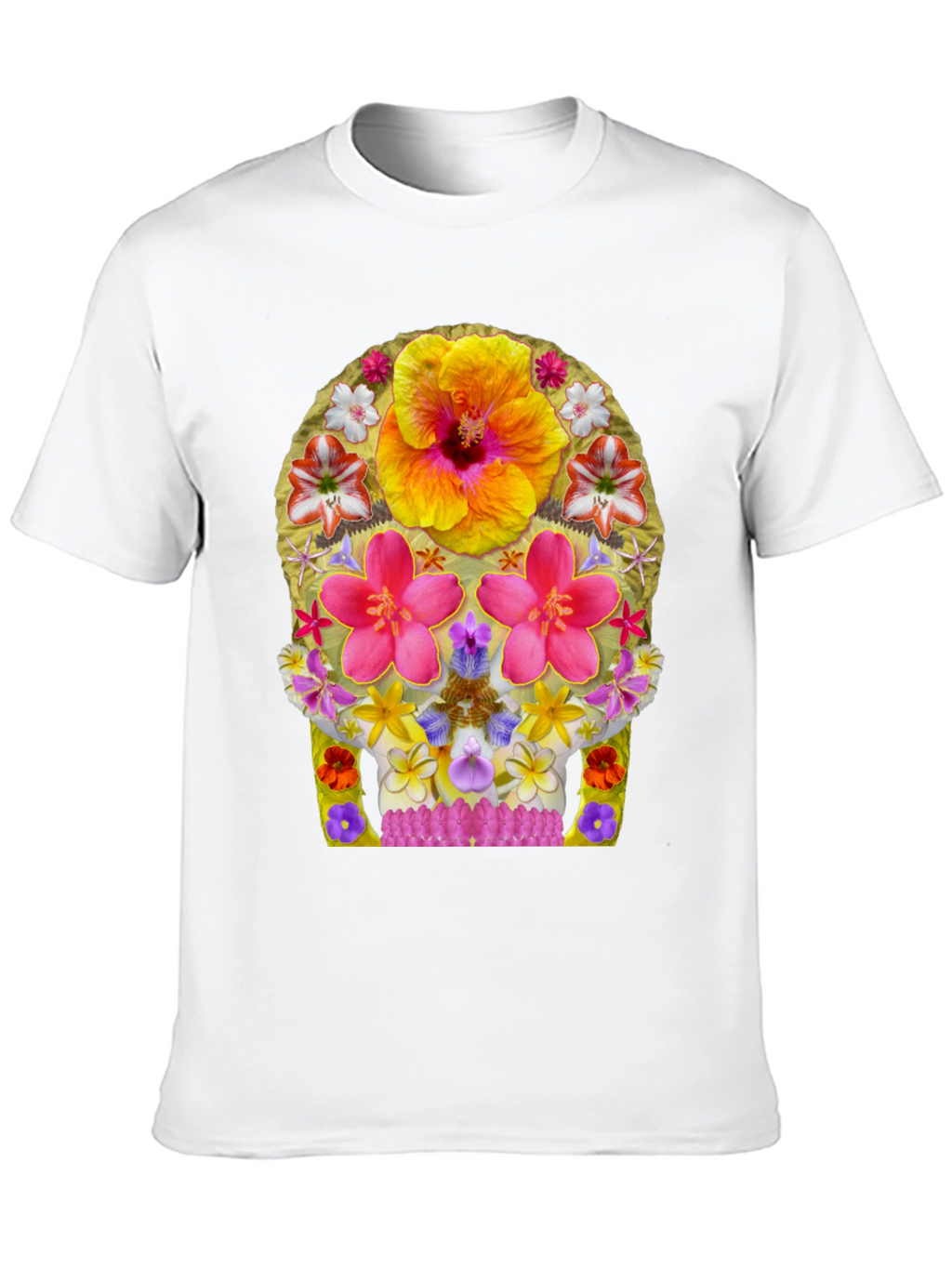 Floral Skull Graphic Tee