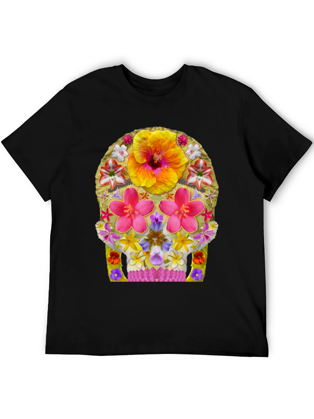 Floral Skull Graphic Tee