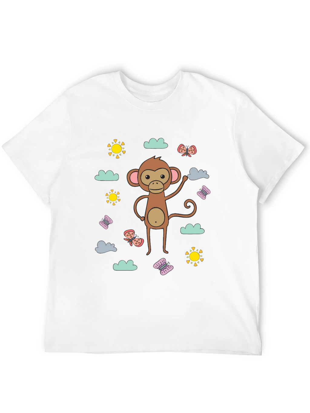 Fun Monkey Graphic Tee - Black Cotton Comfort
