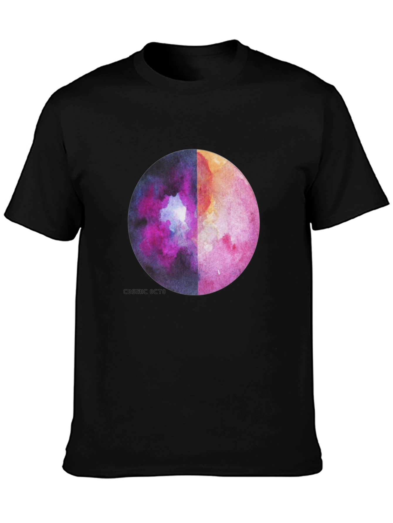 Cosmic Octo Moon Watercolor Graphic Tee