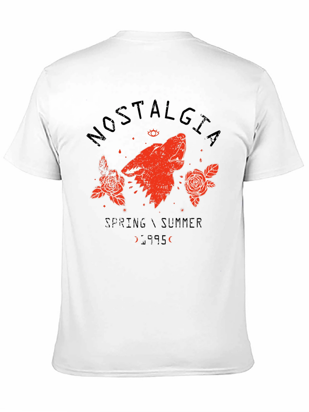 Nostalgia 95 Wolf Graphic Black T-Shirt